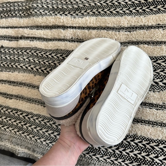 NWOT Marc fisher Merin sneaker leopard/ natural sherling high top sz.8M - Picture 5 of 5